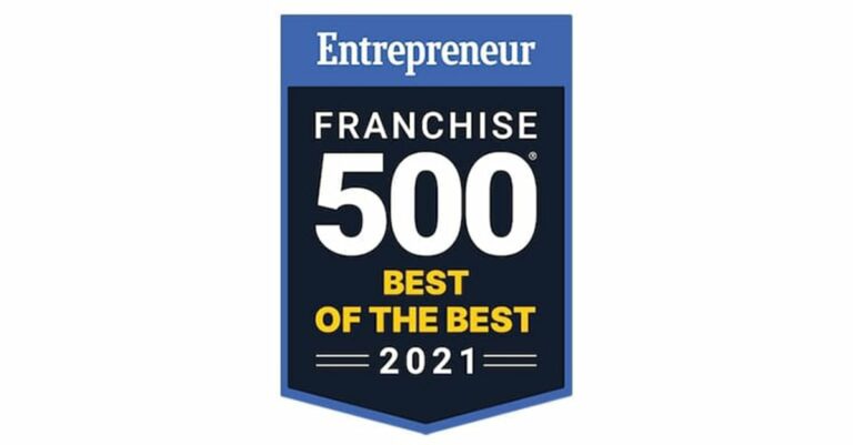 Entrepreneur Franchise 500 Best of the Best 2021